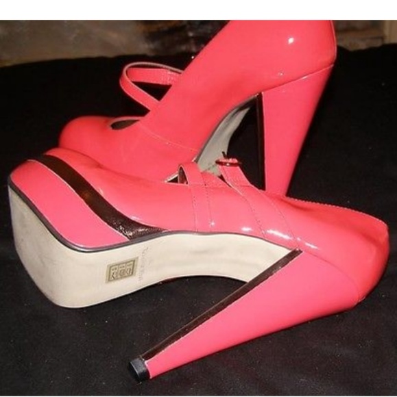 New Topshop platform Mary Jane shoes 8.5 leather - Picture 9 of 12